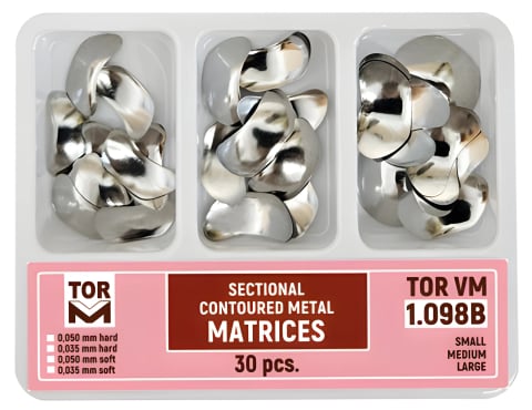 Khuôn trám từng phần định hình kim loại B-series, bộ (Sectional Matrix)