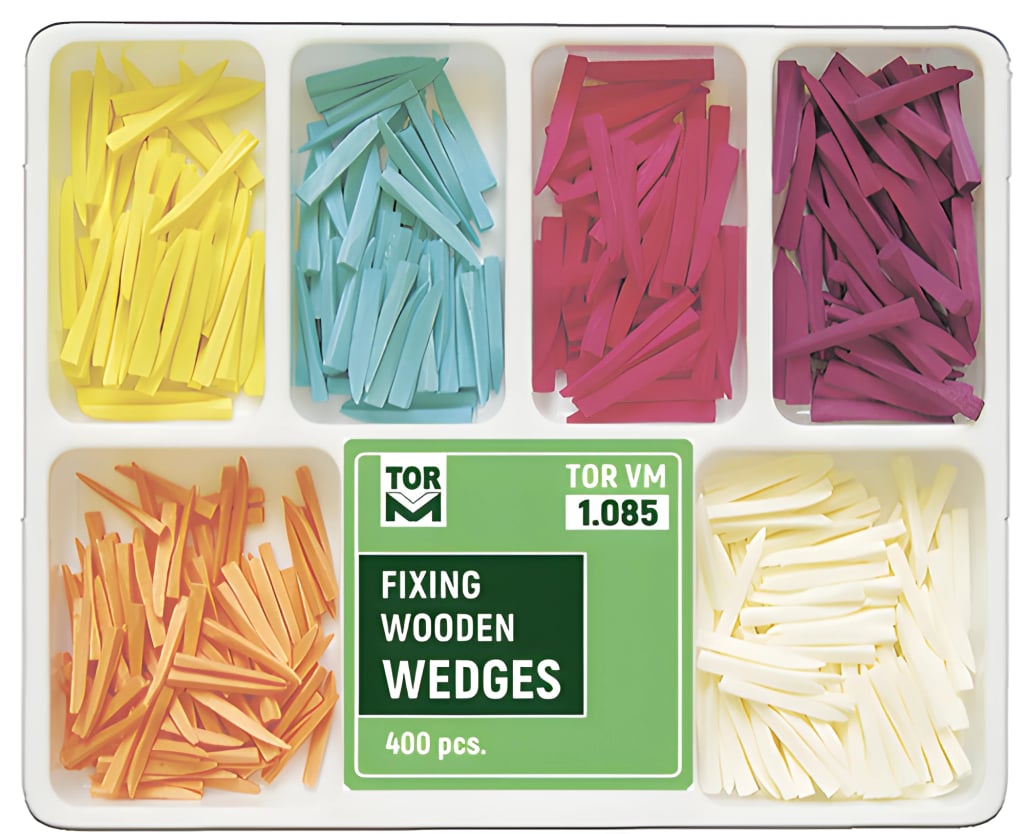 Fixing Wooden Wedges 400 pcs. • orange (superthin