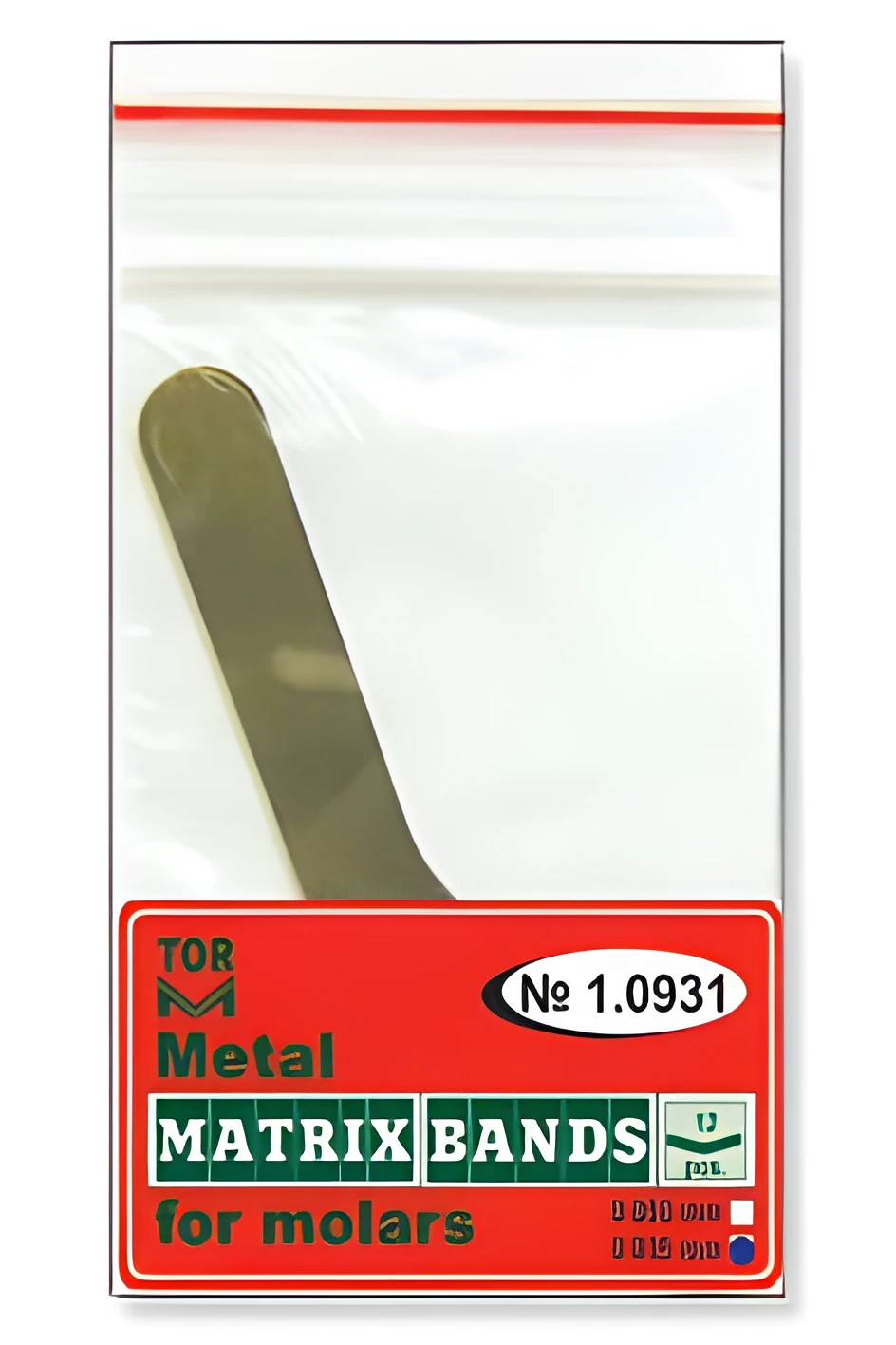 Metal Matrix Bands for Molars, shape 1 (without ledge)