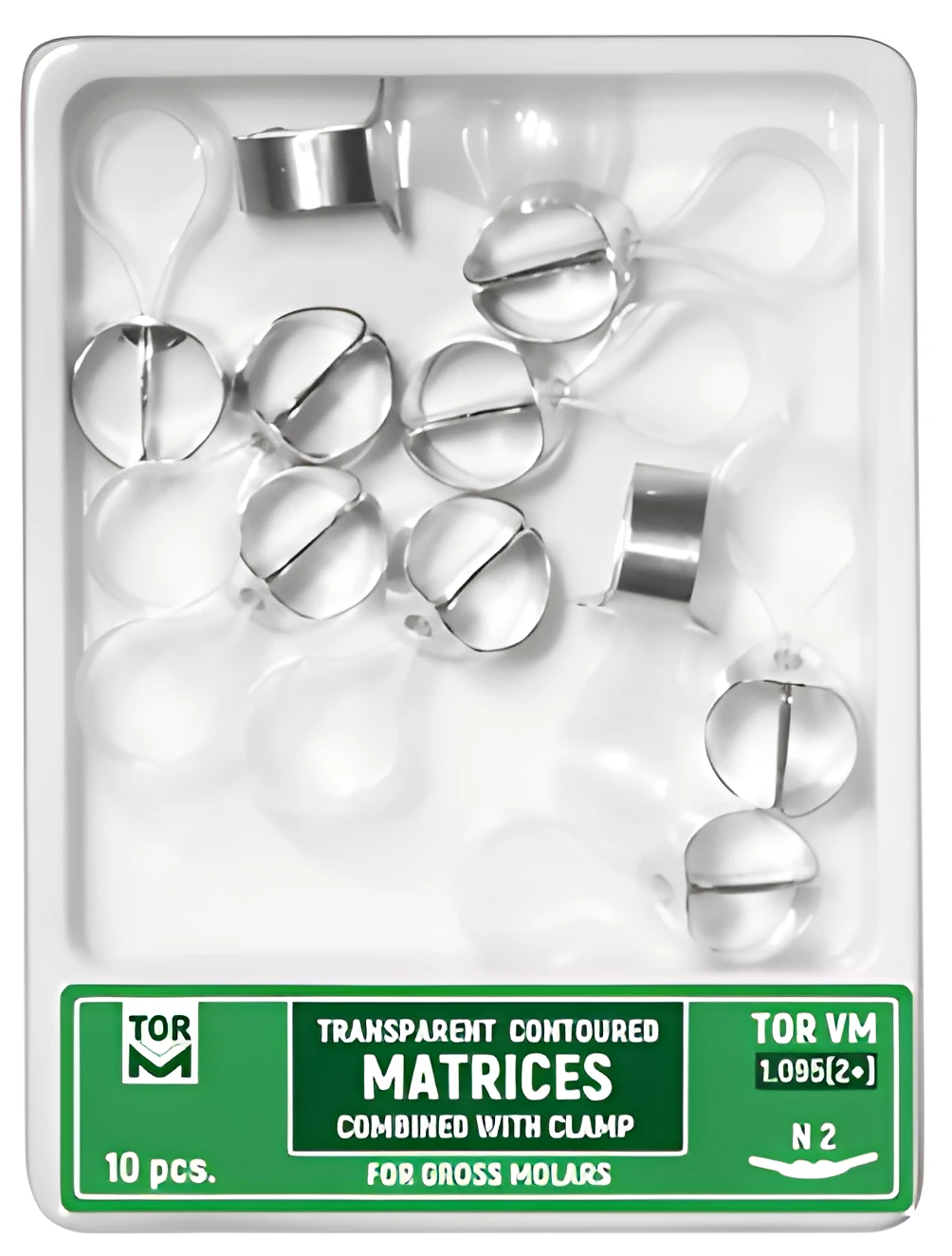 Khuôn trám định hình trong suốt kèm kẹp cho răng cối lớn (Contoured Matrix)