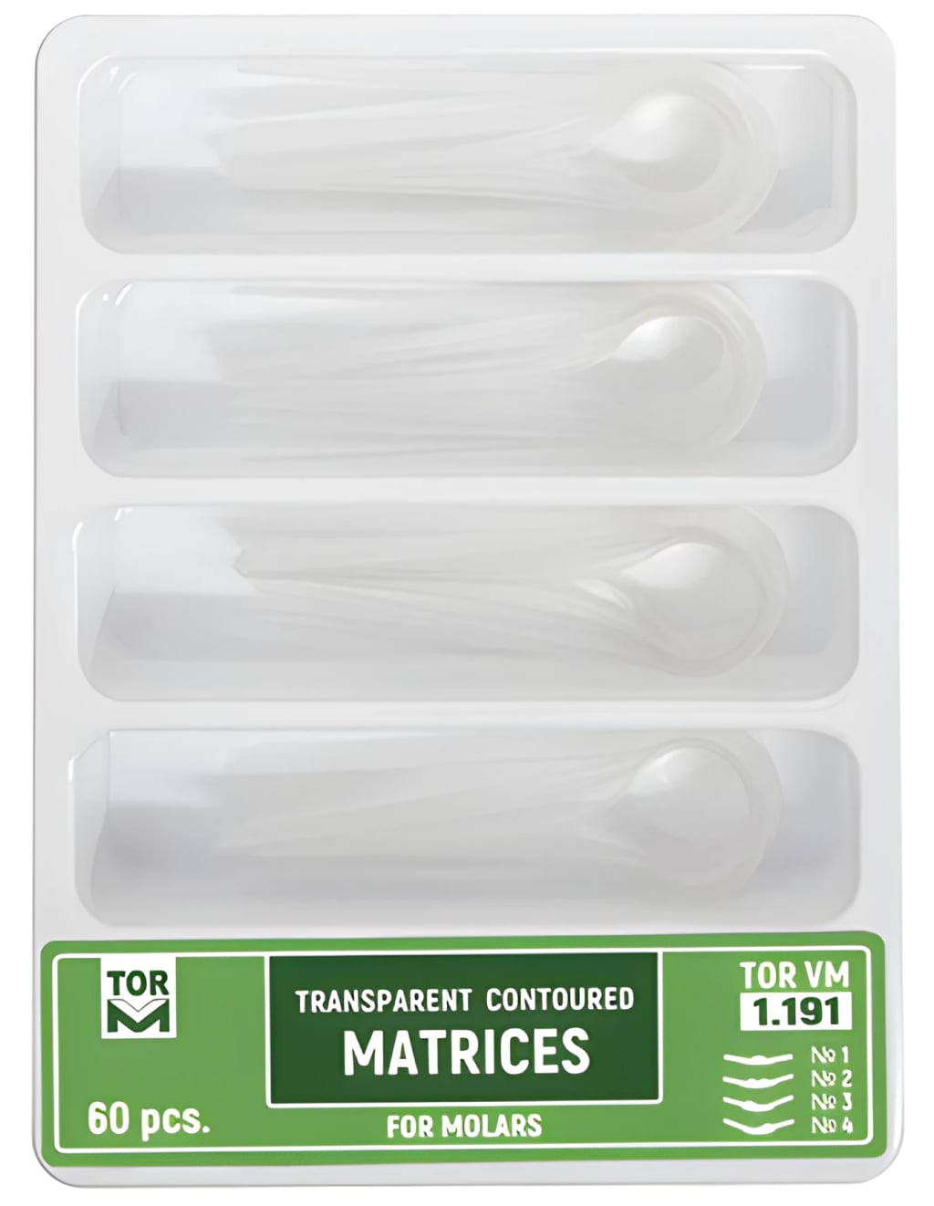 Bộ khuôn trám định hình trong suốt cho răng cối lớn (Contoured Matrix Kit)