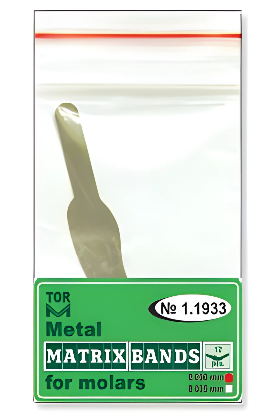 Metal Matrix Bands for Molars, shape 3 (one side ledge)