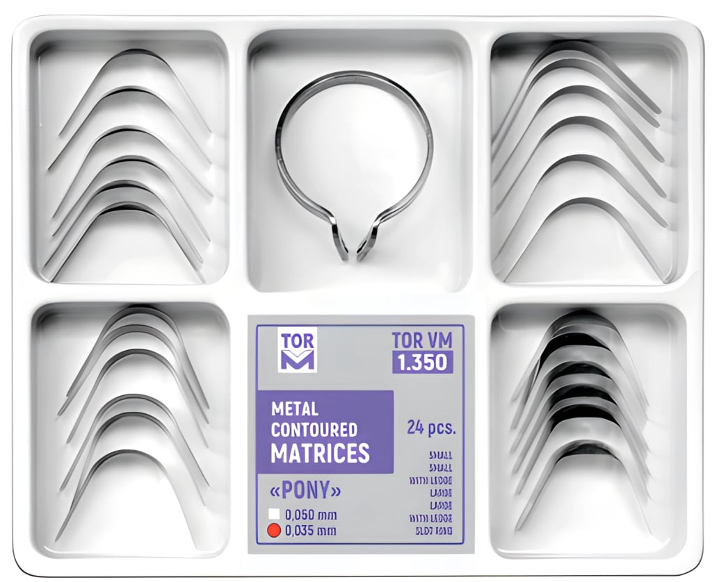 Metal contoured matrices "Pony", kit with Slot ring