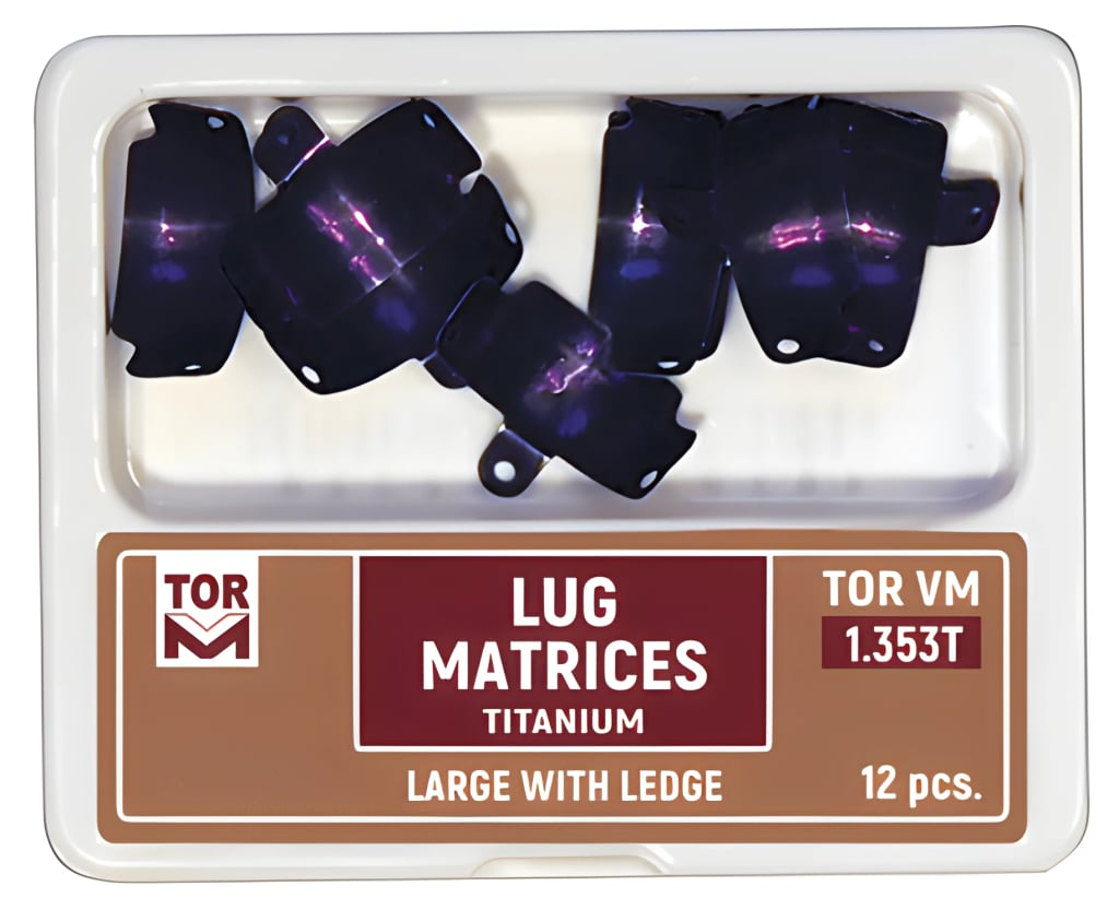 Lug Titanium Matrices, large with ledge, 6.5 mm