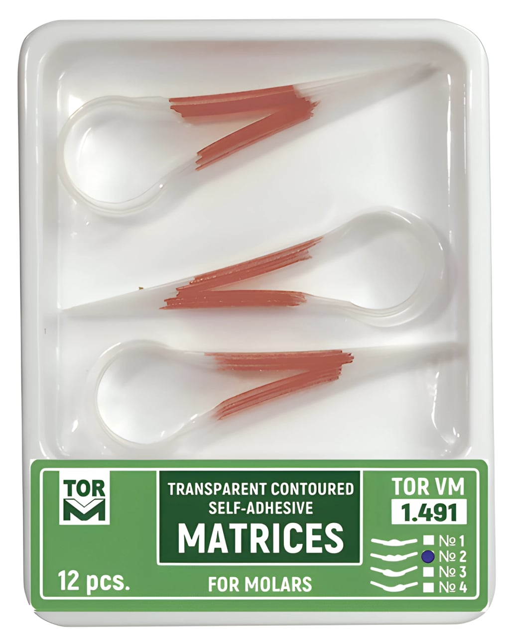Transparent Contoured Self-Adhesive Matrices for Molars