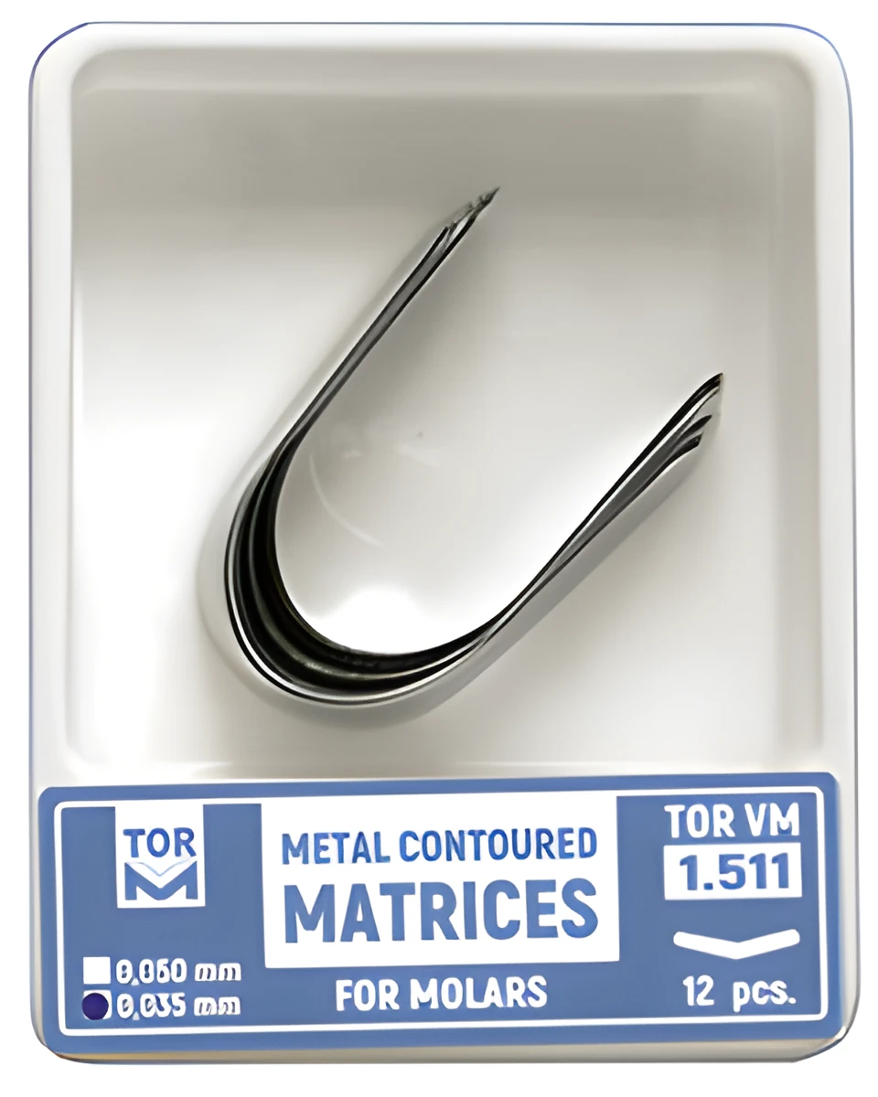 Metal Contoured Matrices for Molars, shape 1 (without ledge)