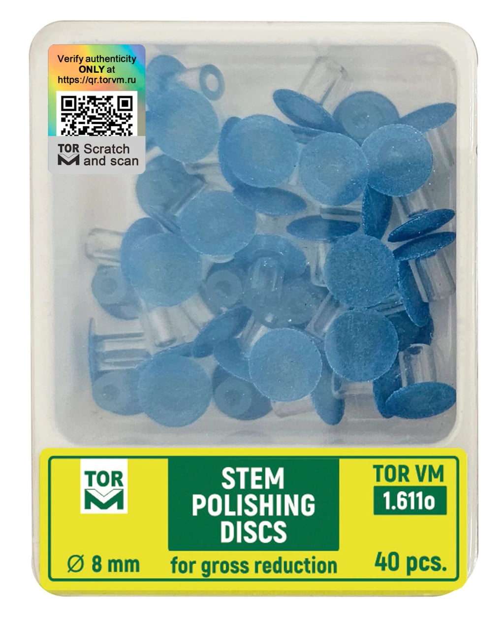 Stem Polishing Discs, ร8 mm, coarse, back abrasive