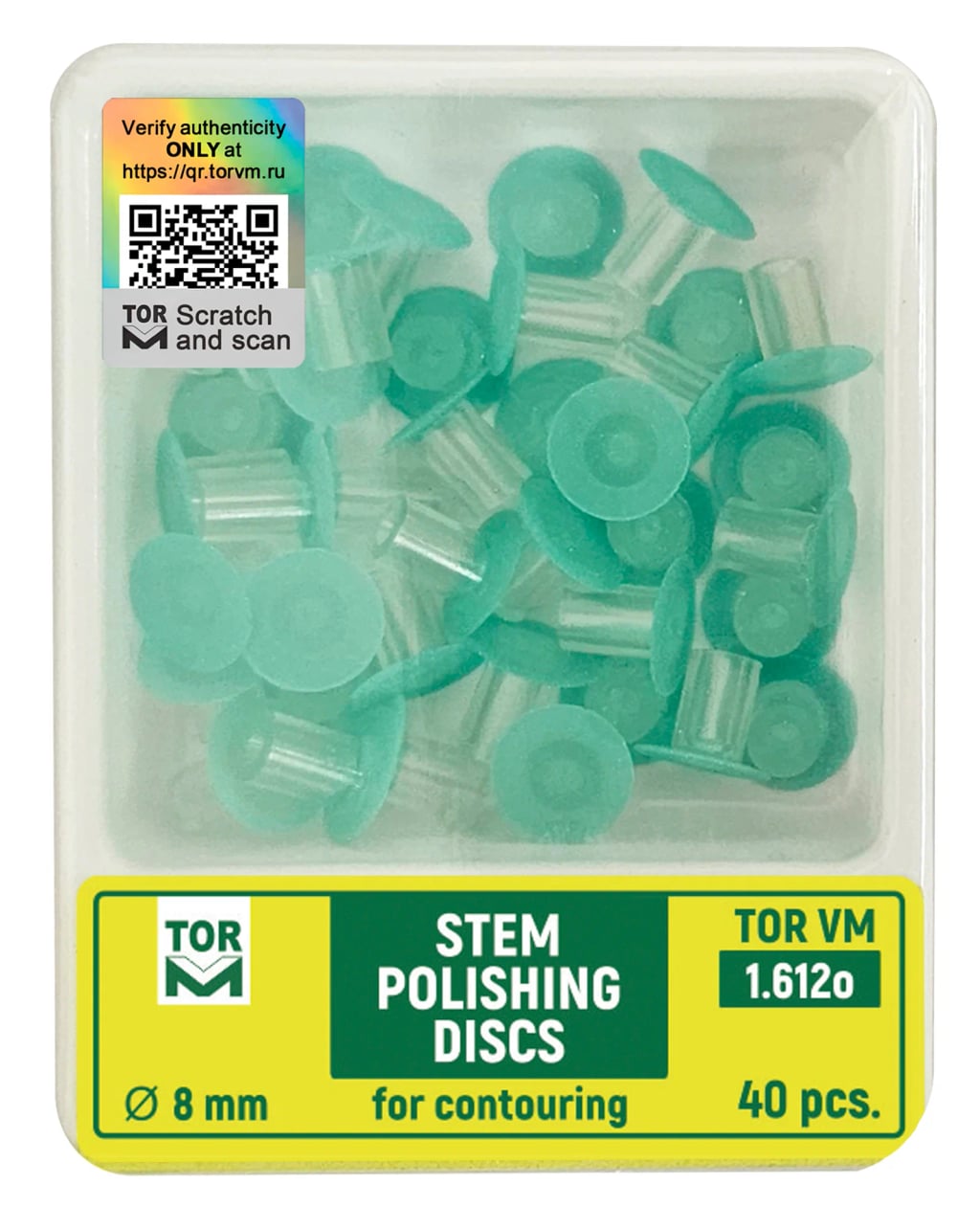 Stem Polishing Discs, ร8 mm, medium, back abrasive