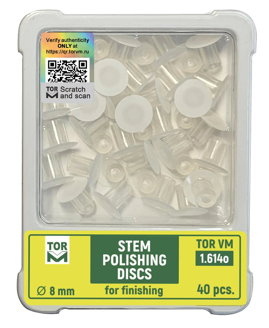 Stem Polishing Discs, ร8 mm, superfine, back abrasive