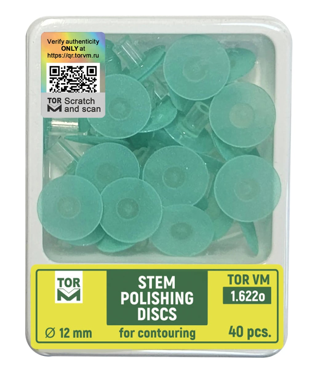 Stem Polishing Discs, ร12 mm, medium, back abrasive