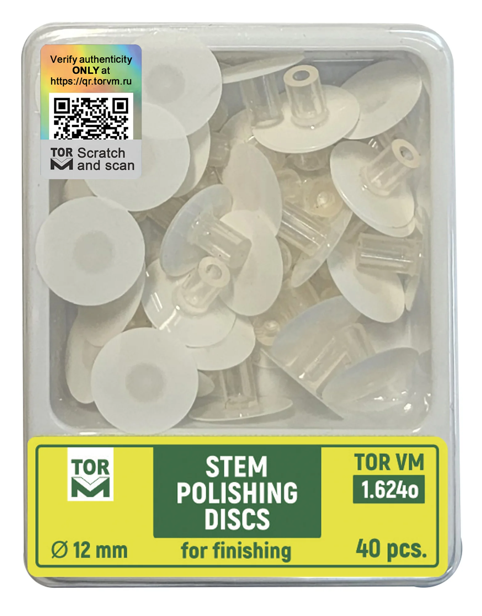 Stem Polishing Discs, ร12 mm, superfine, back abrasive