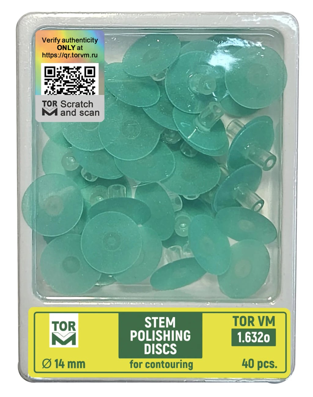 Stem Polishing Discs, ร14 mm, medium, back abrasive