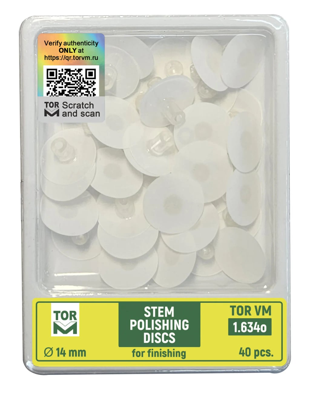 Stem Polishing Discs, ร14 mm, superfine, back abrasive