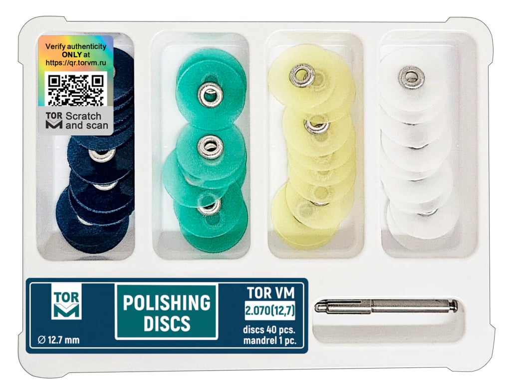 Metal-Stem Polishing Discs Kit, ร 12.7 mm