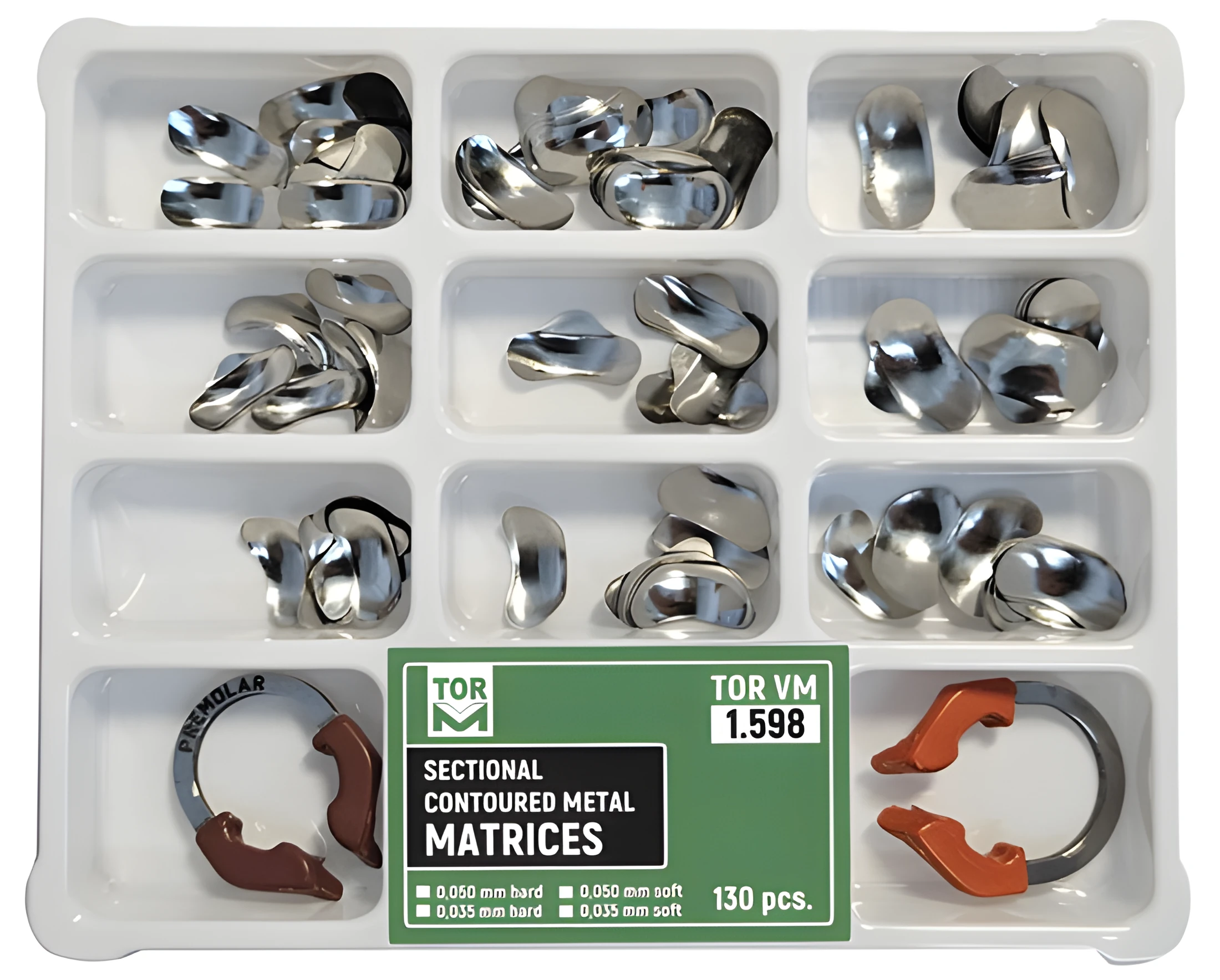 Sectional Contoured Metal Matrices B-series, Set with Ring